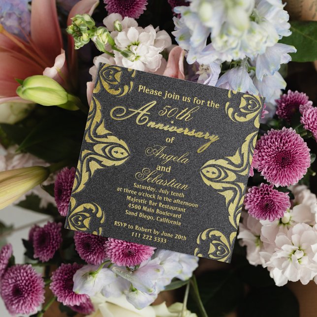 Convite Aniversário Formal Do Dourado Clássico E Do Luxo N (Criador carregado)