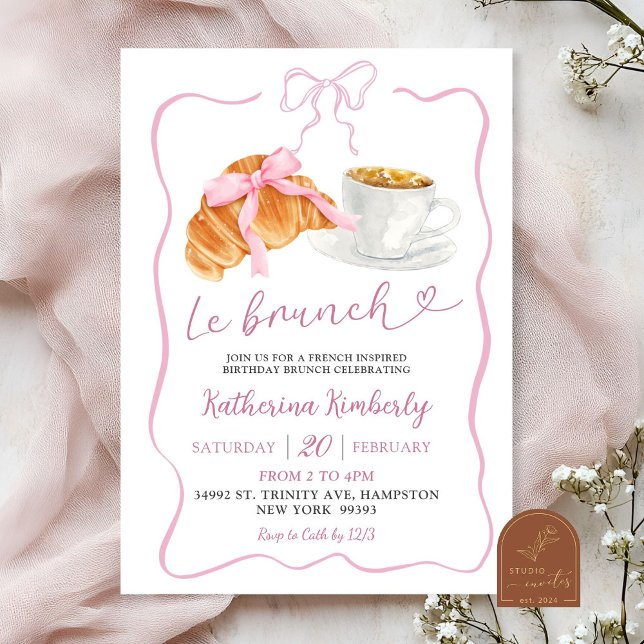 Convite Aniversário Francês de Brunch Parisiense (Criador carregado)