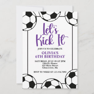 Convite Aniversário Futebol Roxo