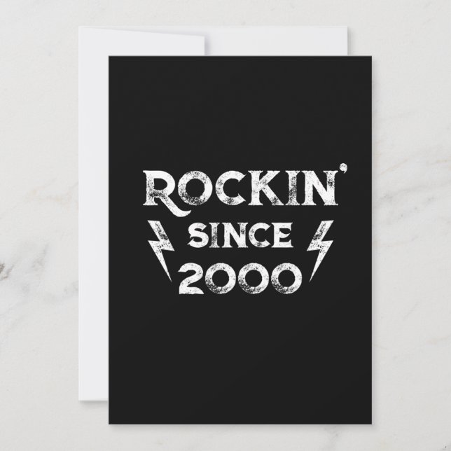Convite Aniversário Gift Classic Rock para os anos 2000 (Frente)