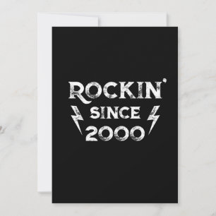 Convite Aniversário Gift Classic Rock para os anos 2000