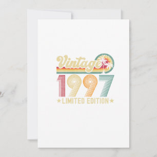 Convite Aniversário Gift Vintage Style para os anos 97