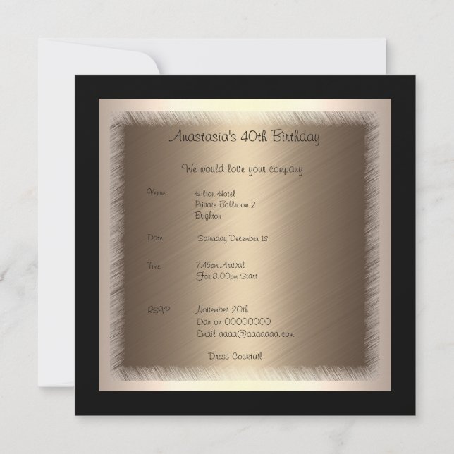 Convite Aniversário Glamor 2 (Frente)