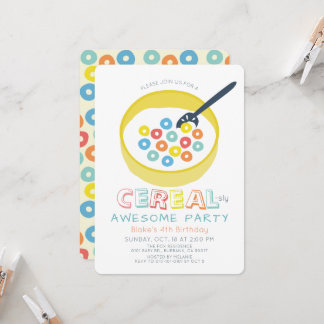 Convite Aniversário Infantil Cereais-mente Incrível Cereal