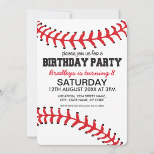 Convite Aniversário Infantil de Beisebol