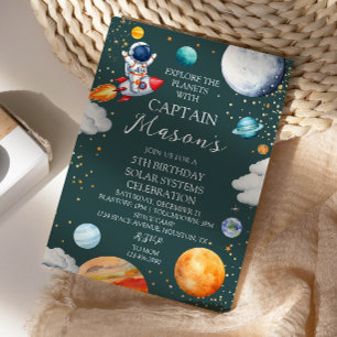 Convite Aniversário Infantil Explorador Capitão Foguete Es