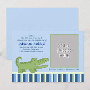 Convite Aniversário Inviation dos meninos do jacaré