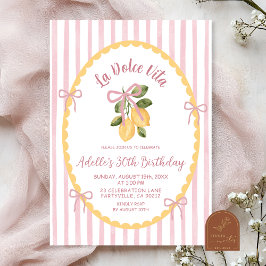 Convite Aniversário Italiano Pink La Dolce Vita
