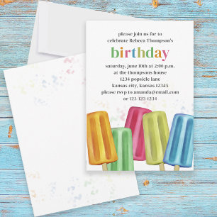 Convite Aniversário Legal Arco-Íris Picles Esprinkles Pers