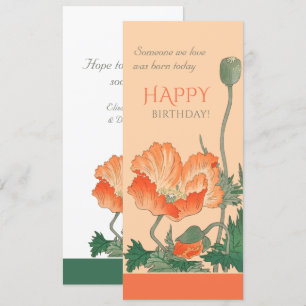 Convite Aniversário lindo Capoila CC0101 Ohara Koson Card