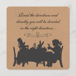 Convite Aniversário louco rústico do tea party dos Hatters