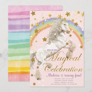 Convite Aniversário Mágico do Partido da Ilustração Un