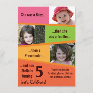 Convite Aniversário Marcante - Meninas