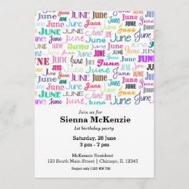 Convite Aniversário mês de junho