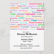 Aniversário mês de setembro