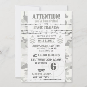 Convite Aniversário Militar da Camuflagem Árctica do Ex