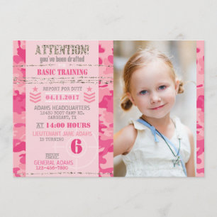 Convite Aniversário Militar do Exército de Jane GI