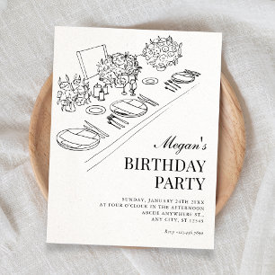 Convite Aniversário minimalista