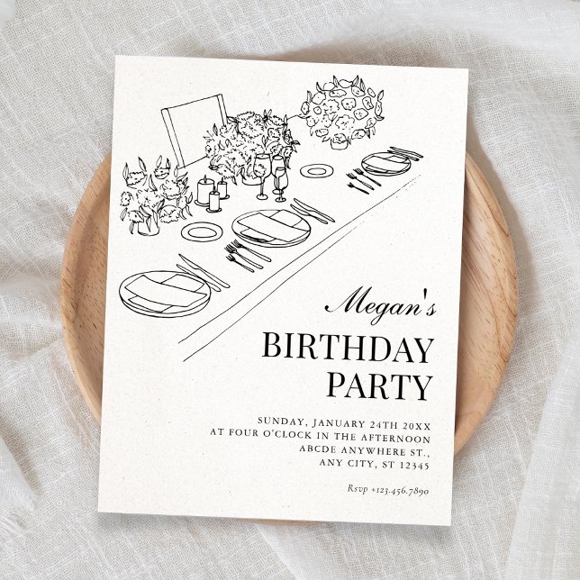 Convite Aniversário minimalista (Criador carregado)