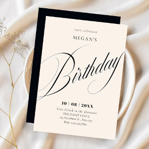 Convite Aniversário moderno minimalista