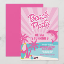 Aniversário na praia Pink Malibu