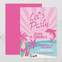 Aniversário na praia Pink Malibu