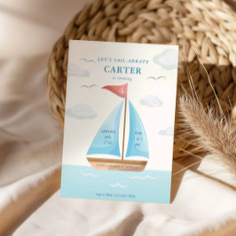 Convite Aniversário náutico do veleiro de vamos esail-abra