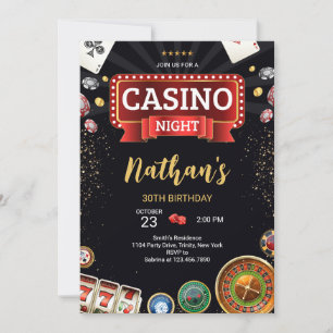 Convite Aniversário no Cassino