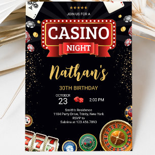 Convite Aniversário no Cassino