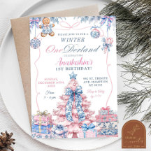Aniversário Onederland de Inverno Chinoiserie Coqu