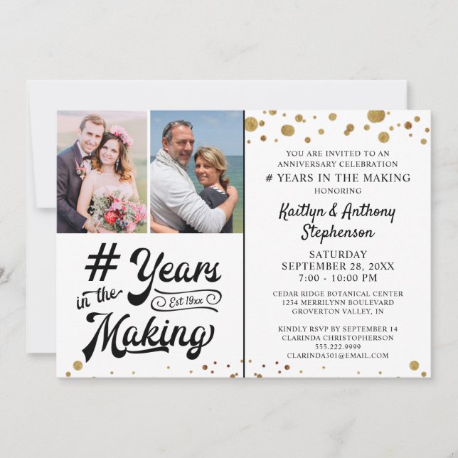 Convite Aniversário Ouro Preto ANOS EM ELABORAÇÃO (Frente)