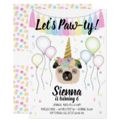 Convite Pug Unicorn Zazzle Com Br Crie um convite de aniversario online gratis com a sua foto individual ou use um imagen disponivel no todentro.com. zazzle