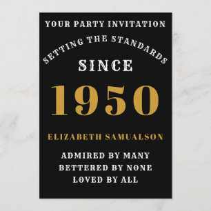 Convite Aniversário Personalizado 1950 Adicionar Seu Nome