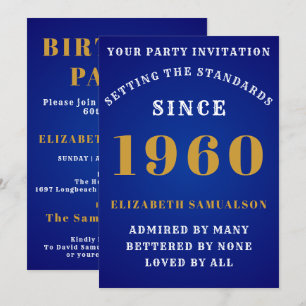Convite Aniversário Personalizado 1960 Ame Adicione Seu No