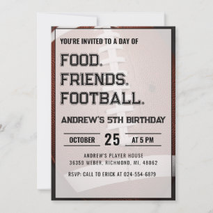 Convite Aniversário Personalizado de Futebol