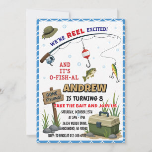 Convite Aniversário Personalizado de Quem Foi Pescar