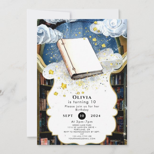 Convite Aniversário Personalizado do Pastel Divertido (Frente)