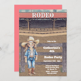 Convite Aniversário Personalizado do Rodeo Ocidental/Cowbo