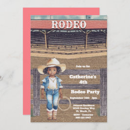 Convite Aniversário Personalizado do Rodeo Ocidental/Cowbo