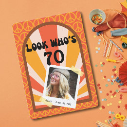 Convite Aniversário Personalizado do Rtro Hippie Sunrise