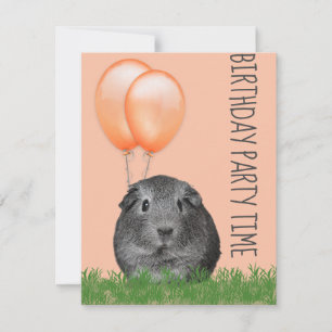 Convite Aniversário Personalizado dos Balões Laranja do 