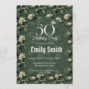 Convite Aniversário Personalizado Estético Gardenias Elega