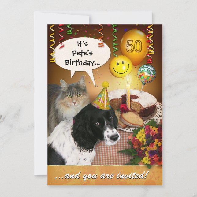 Convite Aniversário (personalizável) (Frente)