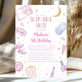 Convite Aniversário Pink Watercolor Sleepunder