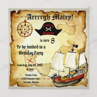 Convite Aniversário Pirata Parrrty !