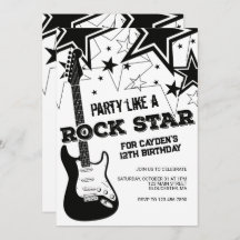 Aniversário preto e branco da guitarra Rockstar