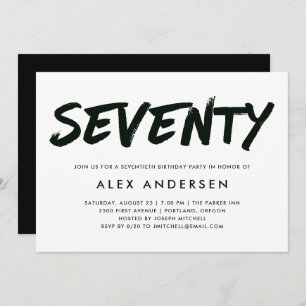 Convite Aniversário preto e branco do marcador moderno