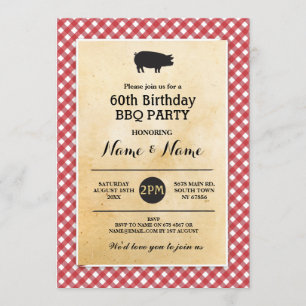 Convite Aniversário que do CHURRASCO toda a madeira