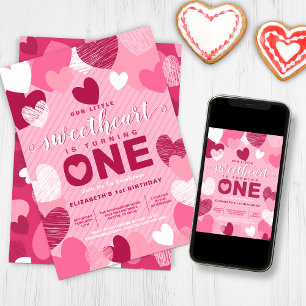 Convite Aniversário Rosa-Rosa-dia de os namorados