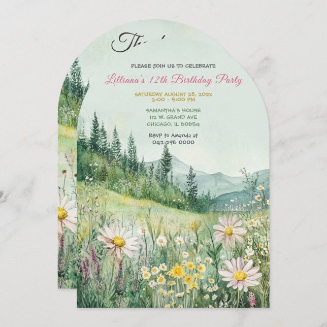 Convite Aniversário Russo Personalizado (Frente/Verso)